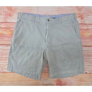 Peter Millar Mens Gray Chino Shorts Size 38 Cotton